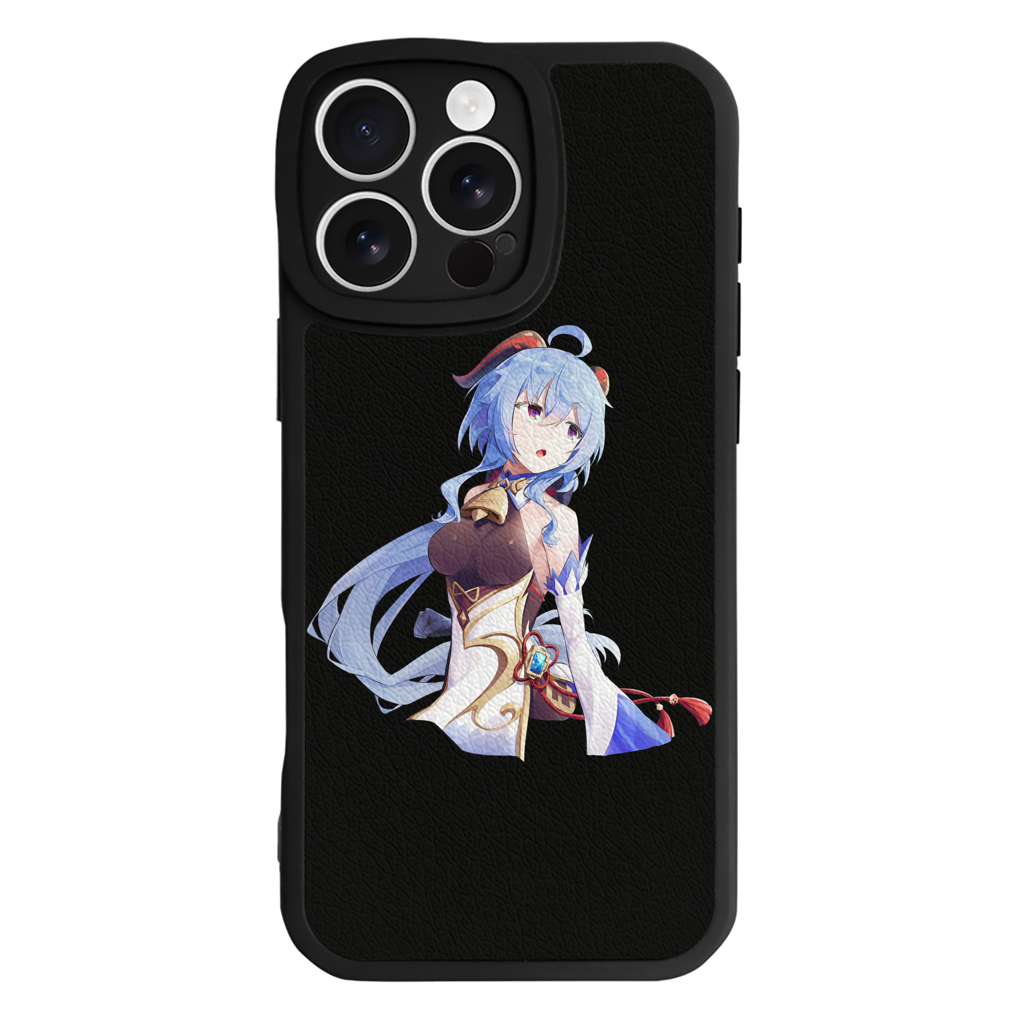げんし神 甘雨 かんう genshin Ganyu 【iPhone 16シリーズ対応】シリコンスマホケース（レザー調） 材質：シリコン